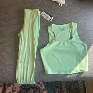 Adidas Women's Mint Green Activewear Set